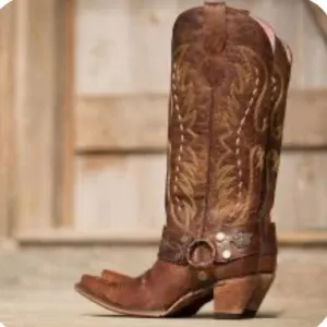 Junk Gypsy Vagabond Leather Brown Harness Western Boots 9.5 Cowboy Rodeo Cowgirl