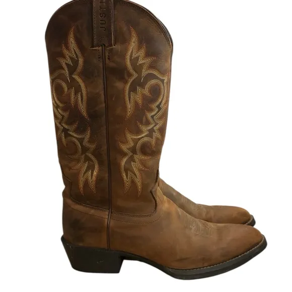 Justin Boots Brown Cowboy Western Boots