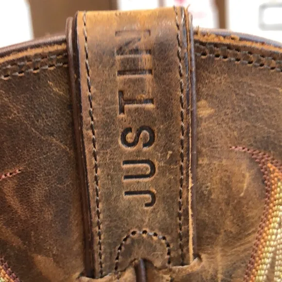 Justin Boots Brown Cowboy Western Boots