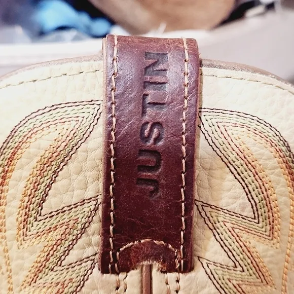 JUSTIN Boots Mens Cowboy Superintendent Brown Round Toe Work WK4660 Sz 7D