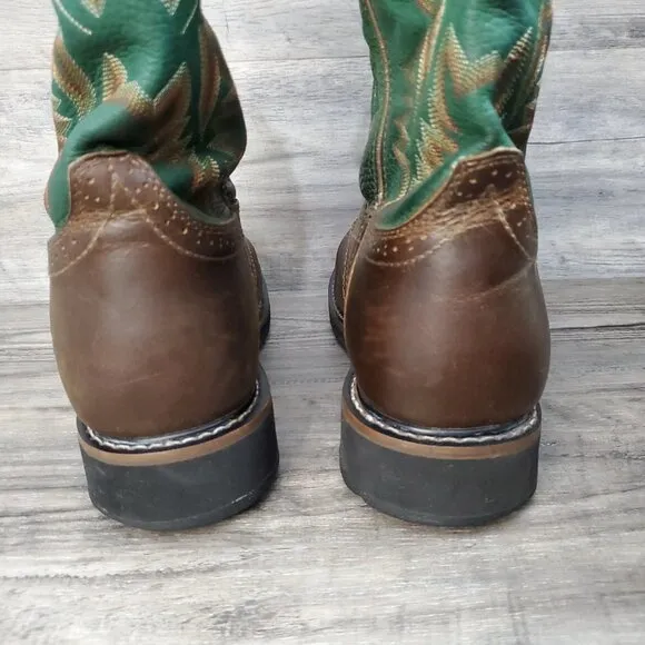 Justin Boots WK4670 - Stampede Blade Green Round Toe Wellington Work Boots