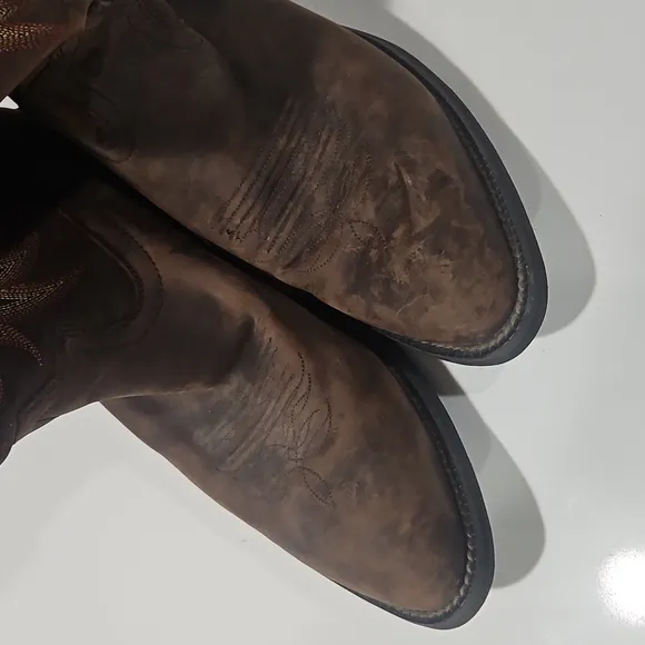 JUSTIN Brown Western Boots Size 11D Mens
