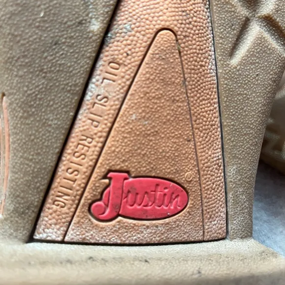 Justin Mens Work Boots Size 12EE Stampede Rush Soft Toe Western WK4330
