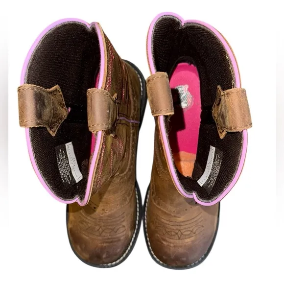 Justin Wanette Steel Toe Work Boot Brown Womens Size 9 B
