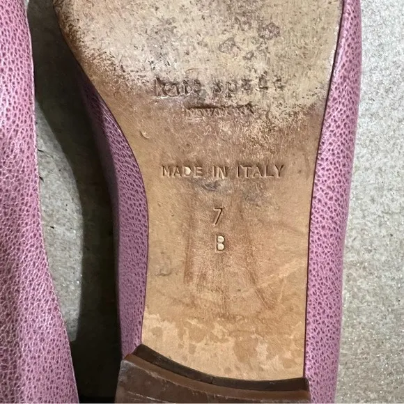 Kate, spade, pink leather flat shoes, size 7B
