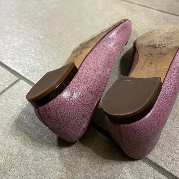 Kate, spade, pink leather flat shoes, size 7B