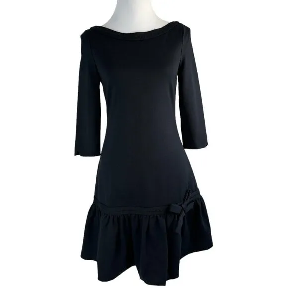 Kate Spade Women's NWT Black Arlen All Aboard Drop Waist Designer Dress 2/C31