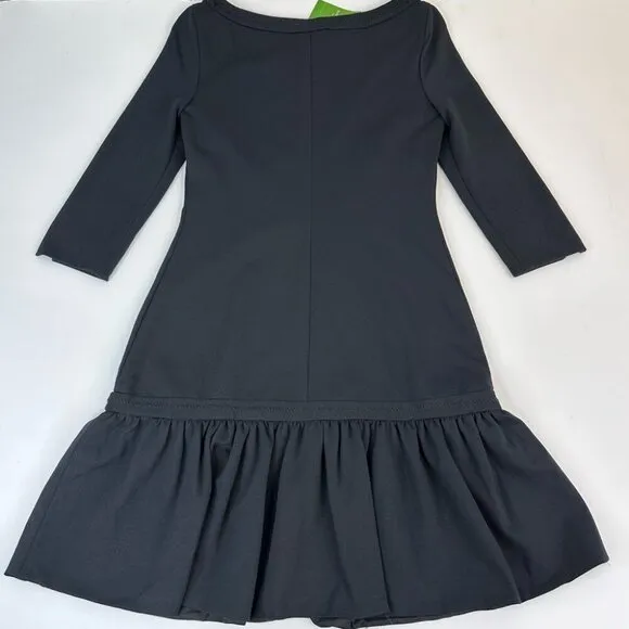 Kate Spade Women's NWT Black Arlen All Aboard Drop Waist Designer Dress 2/C31
