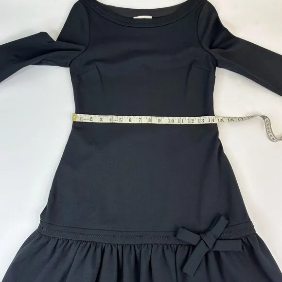 Kate Spade Women's NWT Black Arlen All Aboard Drop Waist Designer Dress 2/C31