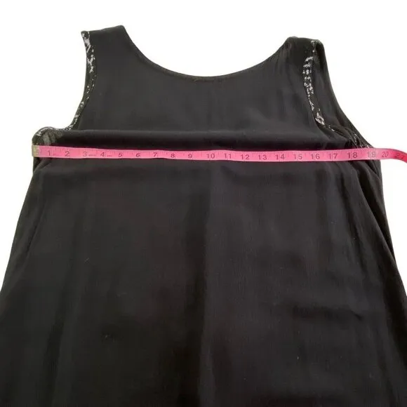 KD SPRING Sleeveless Maxi Dress Deep V Back Ties in Front Black L 79-38
