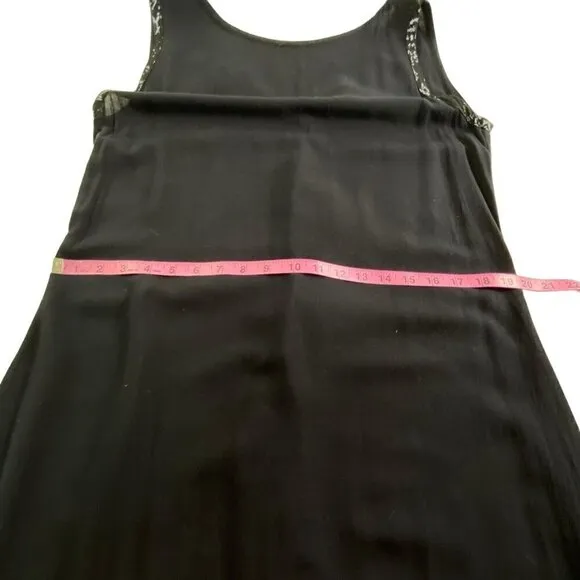 KD SPRING Sleeveless Maxi Dress Deep V Back Ties in Front Black L 79-38