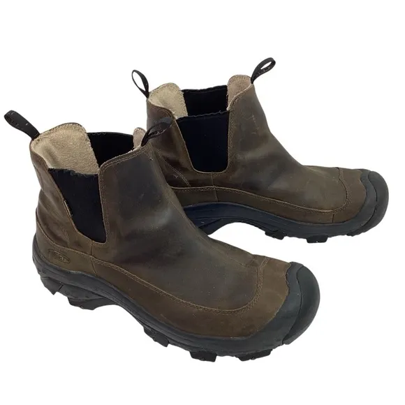 Keen Anchorage lll Chelsea Leather Waterproof Insulated Boots Brown
