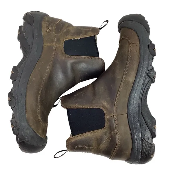 Keen Anchorage lll Chelsea Leather Waterproof Insulated Boots Brown