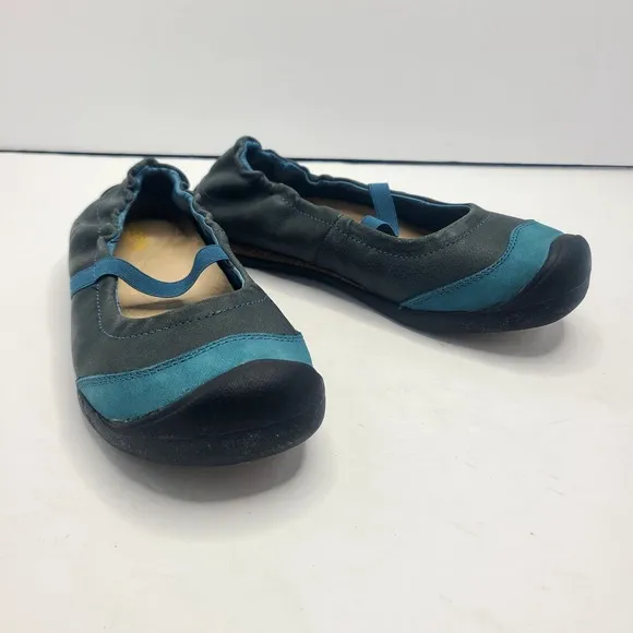 Keen Mary Jane Leather Blue Colorblock Strap Outdoor Slip On Shoes Women's Sz 8