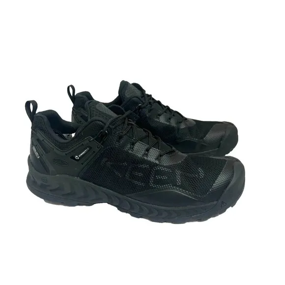 Keen Mens 14 Waterproof Shoes NXISEVOWP Black High Traction Hiking Sneakers