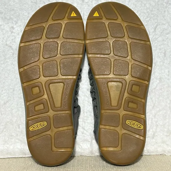 KEEN Mens Uneek Paracord String Grey Casual Canvas Sandals Shoes SZ 9.5