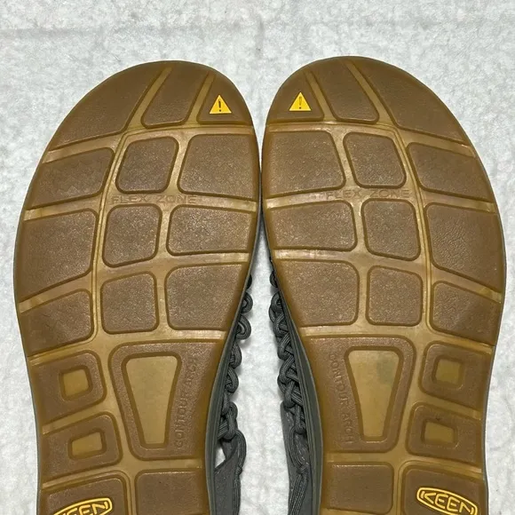 KEEN Mens Uneek Paracord String Grey Casual Canvas Sandals Shoes SZ 9.5