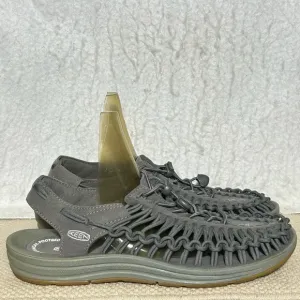 KEEN Mens Uneek Paracord String Grey Casual Canvas Sandals Shoes SZ 9.5