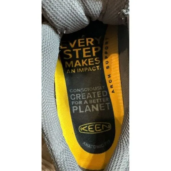 Keen Steens Vent Hiking Shoes Womens 8.5 Gray Pink Leather Lace Up Outdoor