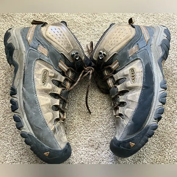 Keen Tan Black Lace Up Ankle Work Boots US Size 11