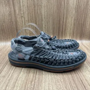 Keen Uneek Outdoor Trail Hiking Sandals Gray  Bungee Cord Mens Size 12 Shoes