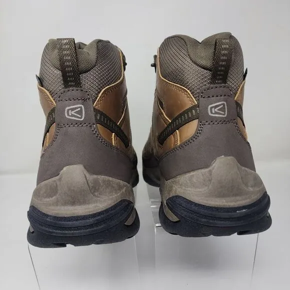 Keen Waterproof Boots Mens 14 Brown Circadia Mid Hiking Work Leather Shoes