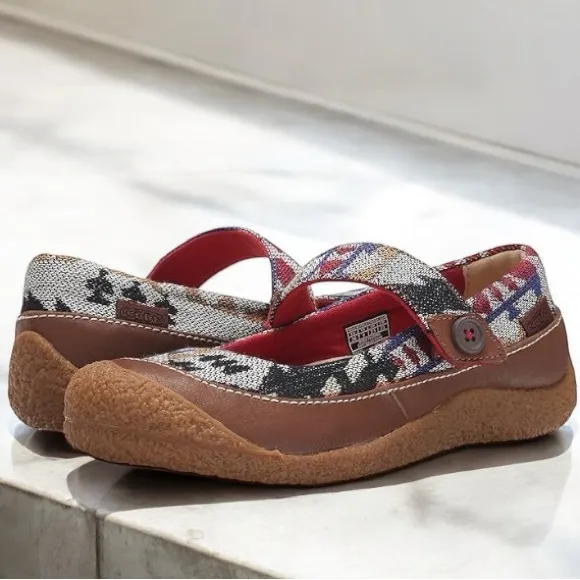 KEEN Women's Harvest MJ Button Mary Jane Southwestern Aztec Outdoor Shoes Sz 7