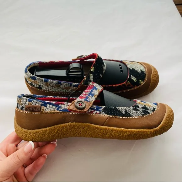 KEEN Women's Harvest MJ Button Mary Jane Southwestern Aztec Outdoor Shoes Sz 7