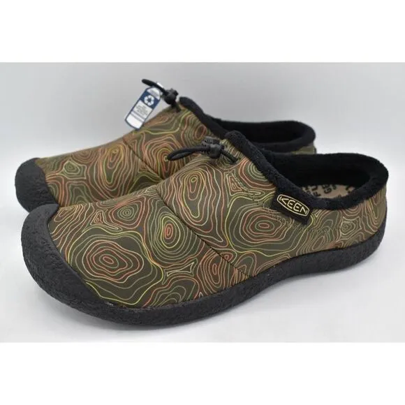 Keen Mens Size 8 Howser III Slide Black Olive Curry Slip On Shoes