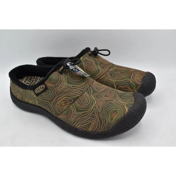 Keen Mens Size 8 Howser III Slide Black Olive Curry Slip On Shoes