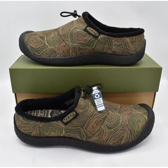 Keen Mens Size 8 Howser III Slide Black Olive Curry Slip On Shoes