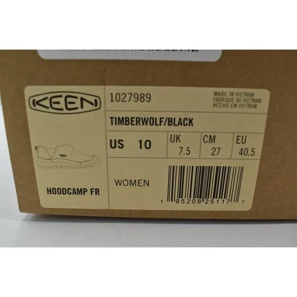Keen Womens Size 10 Hoodcamp FR Timberwolf Black Slip On Shoes