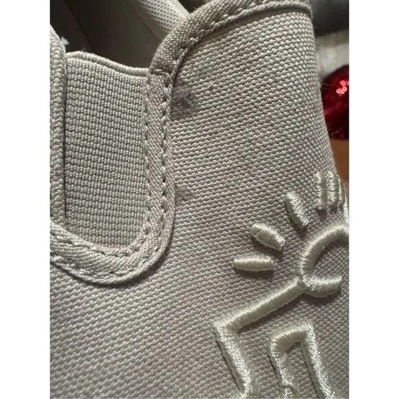 Keith haring graffiti slip on canvas sneakers shoes dancing man logo mens 10