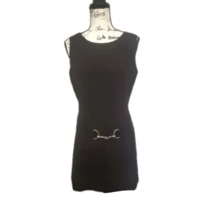 Kenmar | Black Vintage Drop Waist Flapper Style Sleeveless Mini Dress - Size: 8