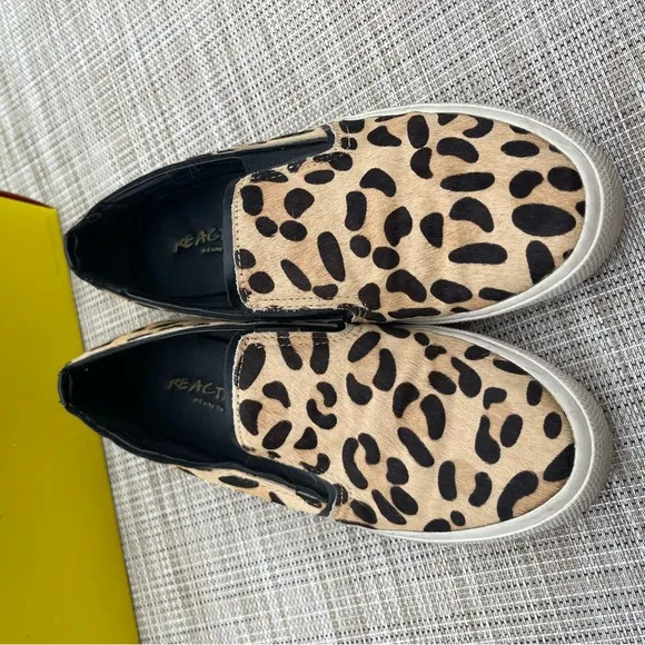 Kenneth Cole Leopard Print Slip-on Shoes