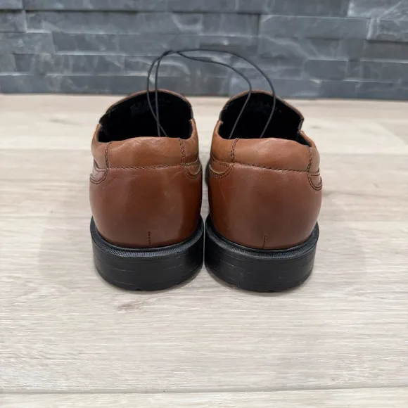 KENNETH COLE NY - NWT Men's Caramel Brown Len Leather Slip-On Shoes Size 10.5