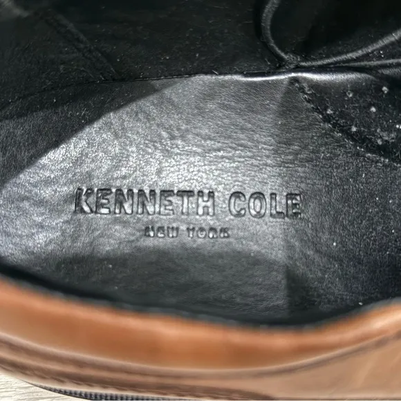 KENNETH COLE NY - NWT Men's Caramel Brown Len Leather Slip-On Shoes Size 10.5