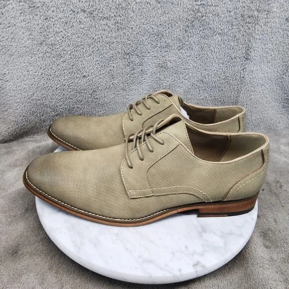Kenneth Cole Shoes Mens Size 8 Reaction Curtis Buck Taupe Lace Up *NWT*