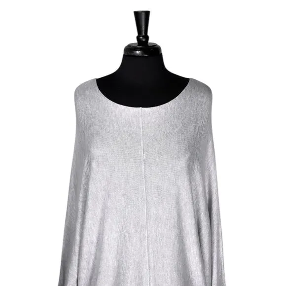Kerisma Women's Ryu Sweater Gray Cashmere Blend Dolman Sleeve Knit Pullover S/M