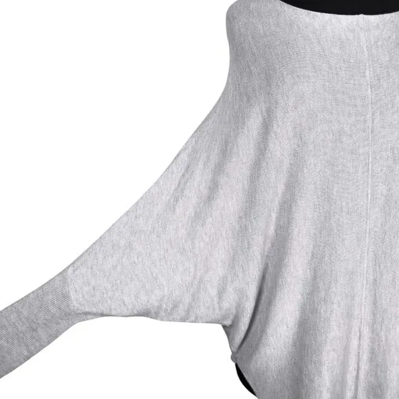 Kerisma Women's Ryu Sweater Gray Cashmere Blend Dolman Sleeve Knit Pullover S/M
