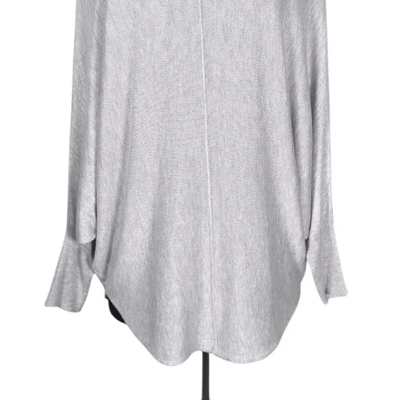 Kerisma Women's Ryu Sweater Gray Cashmere Blend Dolman Sleeve Knit Pullover S/M