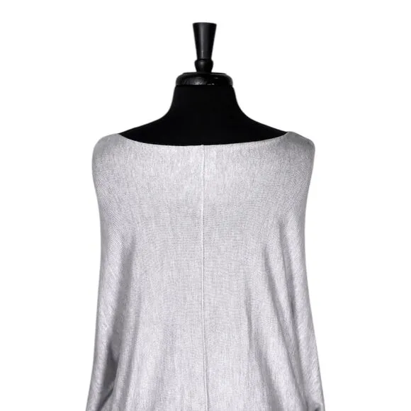 Kerisma Women's Ryu Sweater Gray Cashmere Blend Dolman Sleeve Knit Pullover S/M