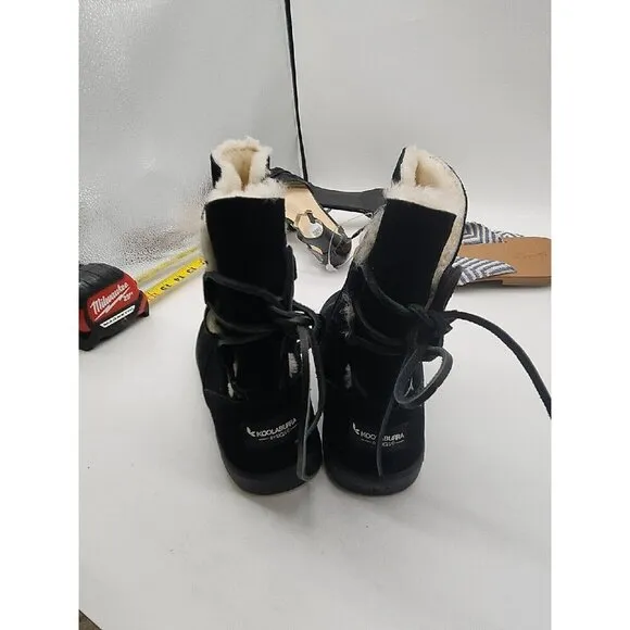 Koolaburra by UGG Women’s Size 6 Shazi Suede Short Tie Back Boots Black New