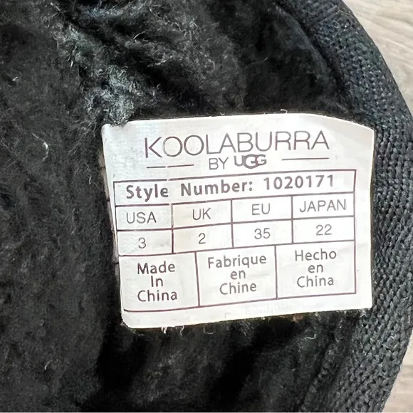 Koolaburra UGG Victoria Tall Boots Black 3 Bow Suede Kids Size 3