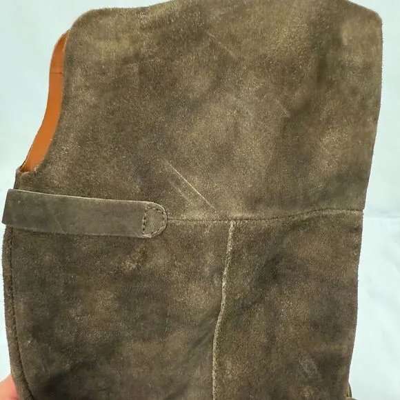 KORK-EASE Addison 6.5M Rust Tobacco Distressed Over Knee Suede Riding Boot Brown