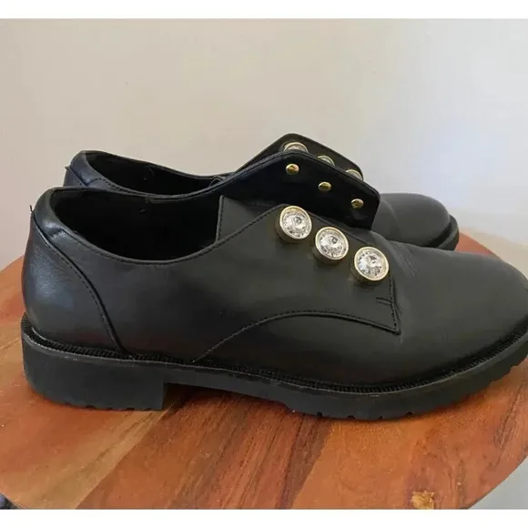 Kurt Geiger Bax Slip On Oxford Shoes Women’s 38 in Black