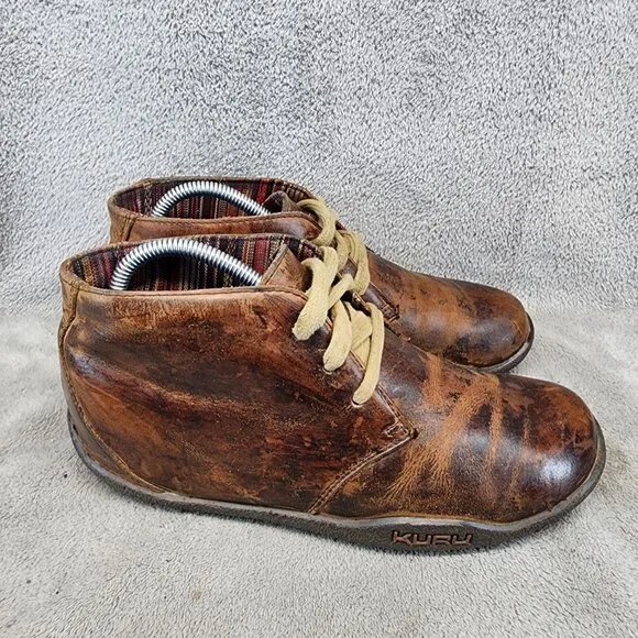 Kuru Shoes Womens Size 9 Brown Leather Lace Up Boots