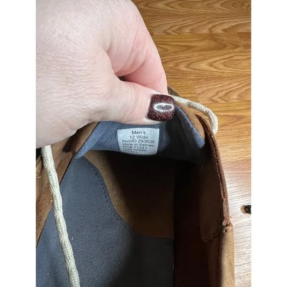 L. L. bean brown leather deck shoes size 12 wide