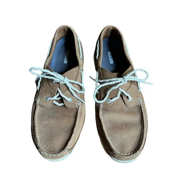 L. L. bean brown leather deck shoes size 12 wide