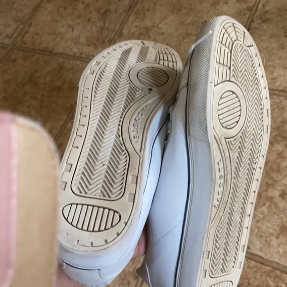 lacoste sport flat sneakers white  leather